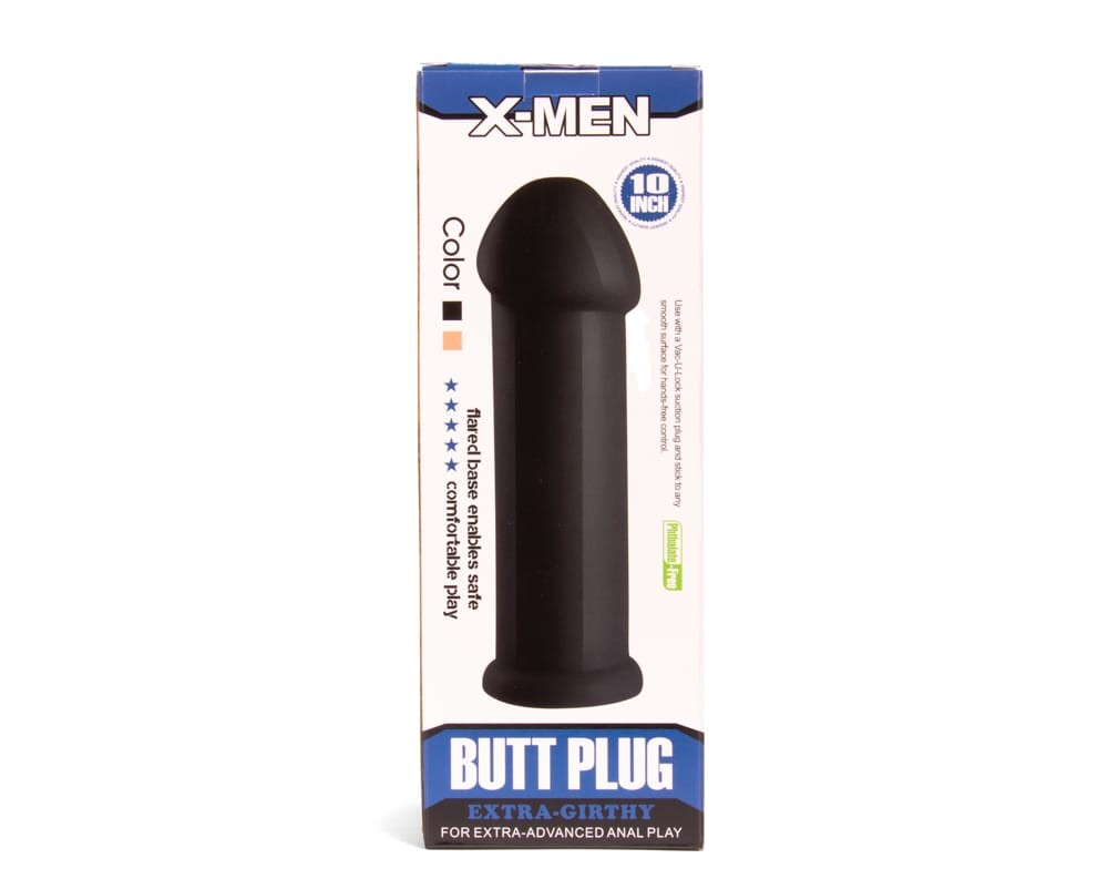 X-MEN 10 inch Butt Plug Black - Fenékdugók