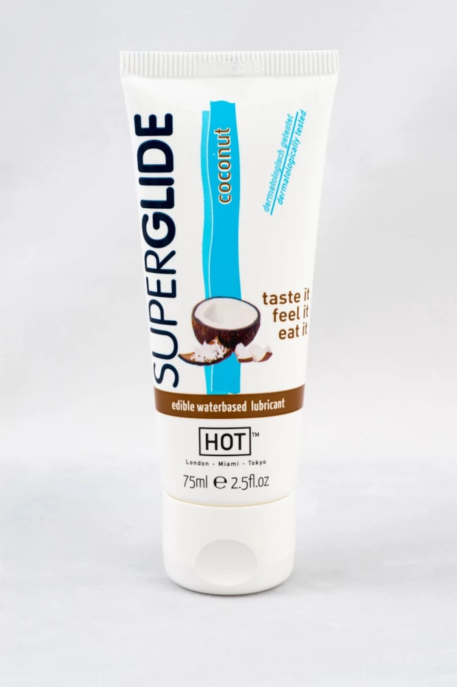 HOT Superglide edible lubricant waterbased - COCONUT 75 ml - Vízbázisú síkosítók