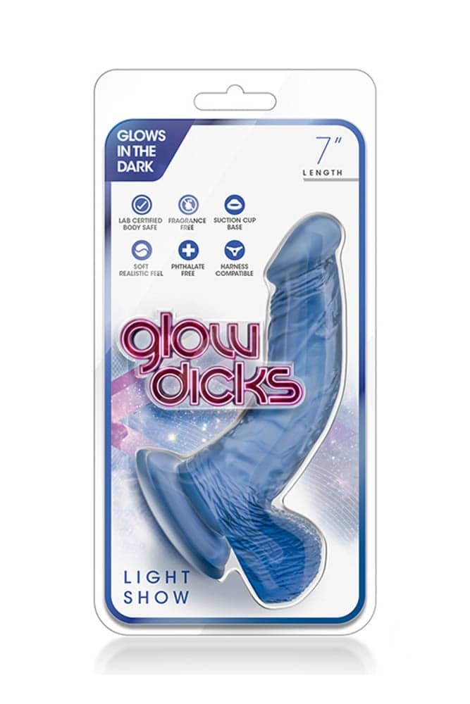 Glow Dicks Light Show Blue - Dongok - Dildók