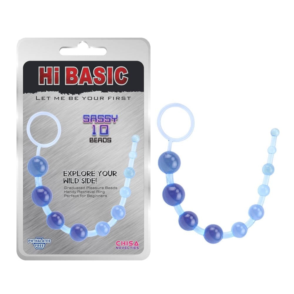 Sassy Anal Beads Blue - Golyósorok