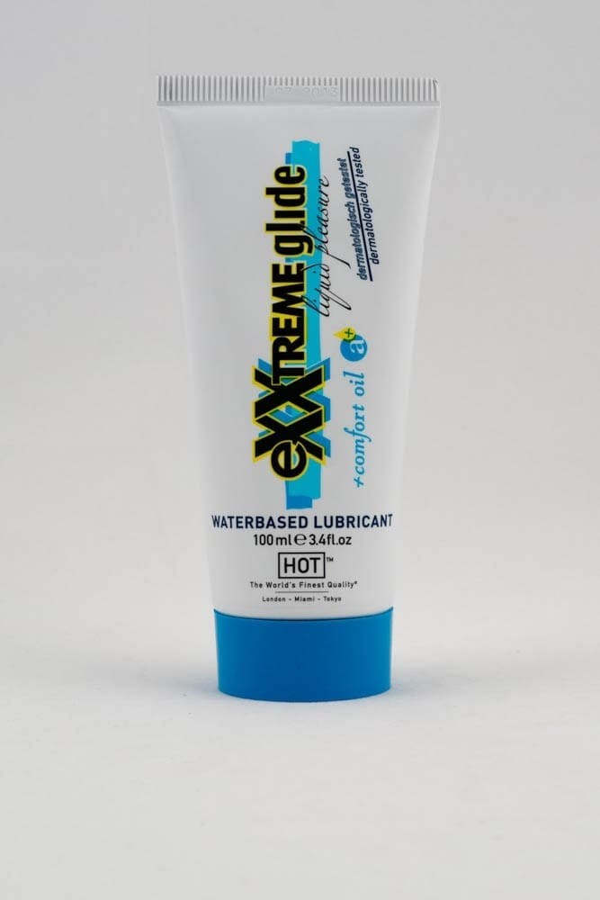 HOT eXXtreme Glide - waterbased lubricant + comfort oil a+ 100 ml - Vízbázisú síkosítók