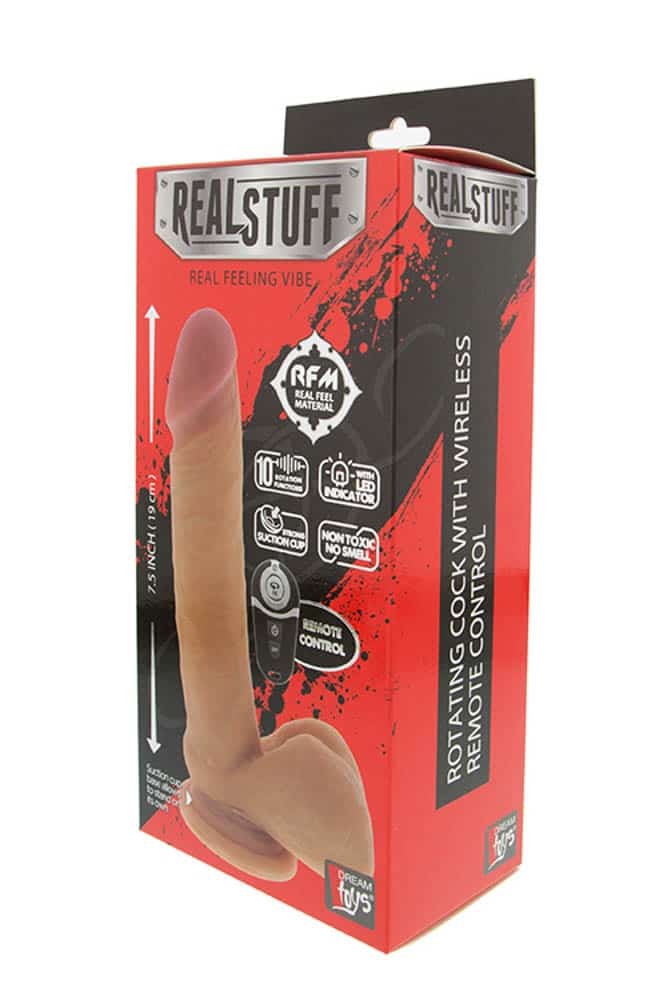 RealStuff 7.5 inch Rotating Remote Vibe - Realisztikus vibrátorok