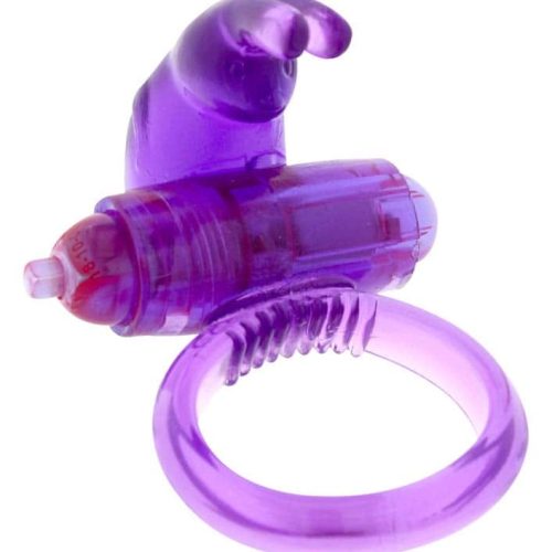 Rabbit Silicone Vibrating Cockring Purple - Péniszgyűrűk - Mandzsetták