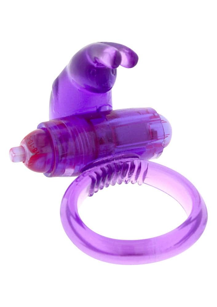 Rabbit Silicone Vibrating Cockring Purple - Péniszgyűrűk - Mandzsetták