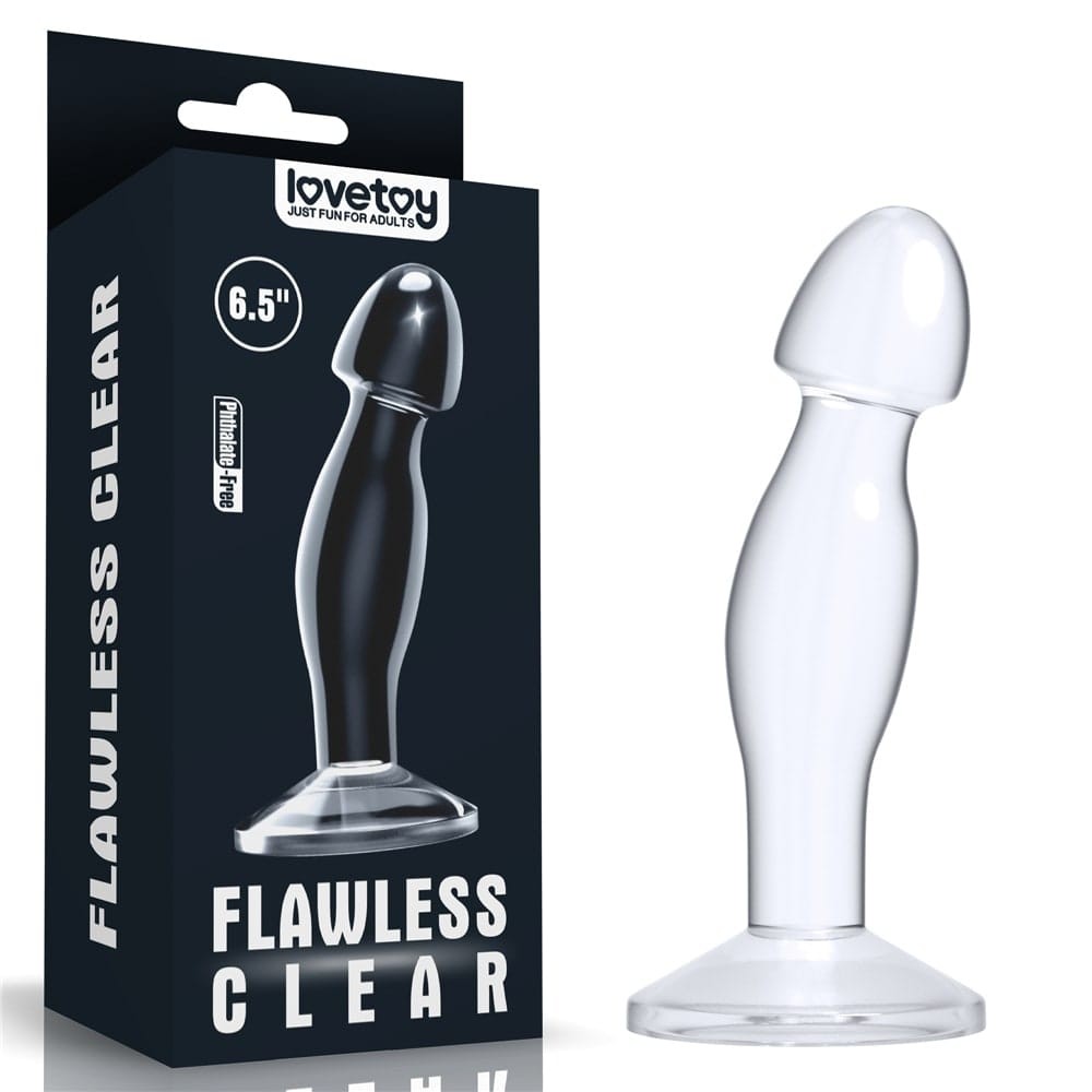 6.5'' Flawless Clear Prostate Plug - Prosztata masszírozók