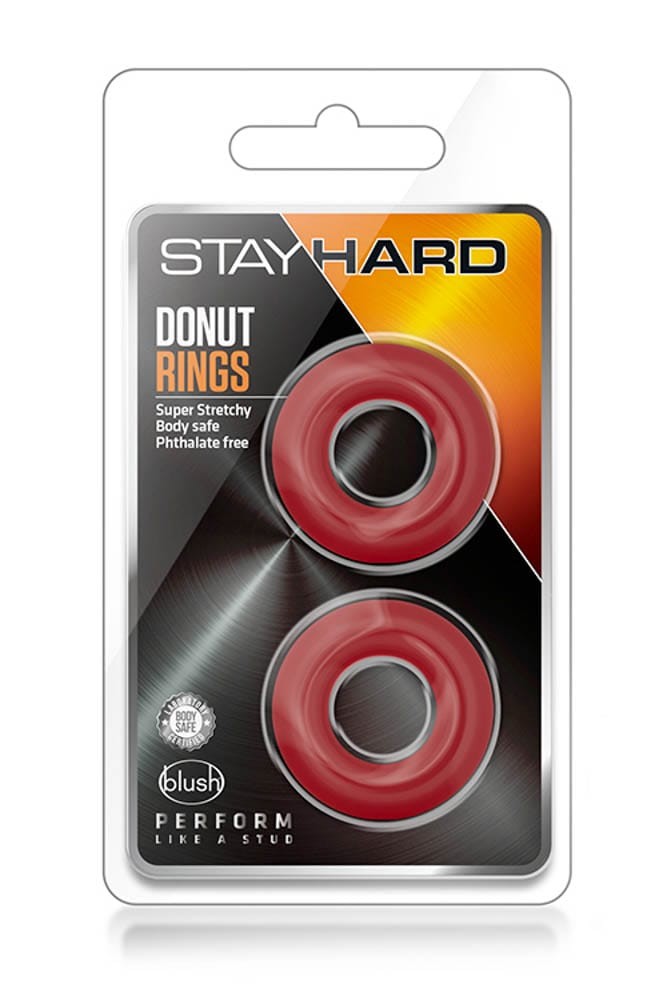 STAY HARD DONUT RINGS RED - Péniszgyűrűk - Mandzsetták