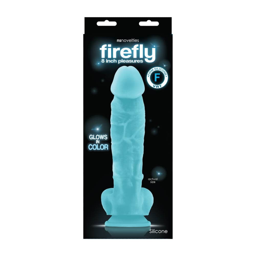 Firefly 8 inch Glowing Dildo Blue - Dongok - Dildók