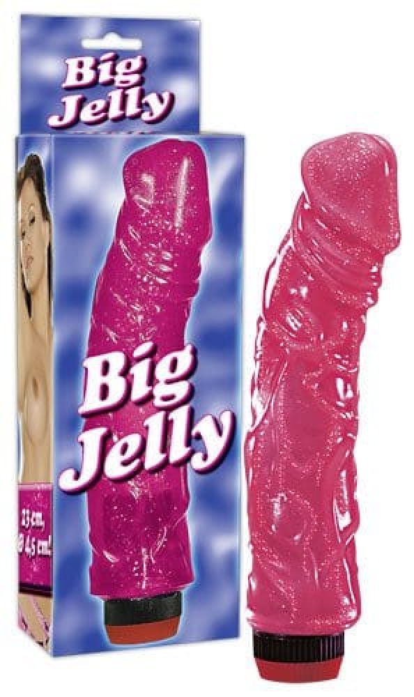 Vibrator Big Jelly Pink - Realisztikus vibrátorok
