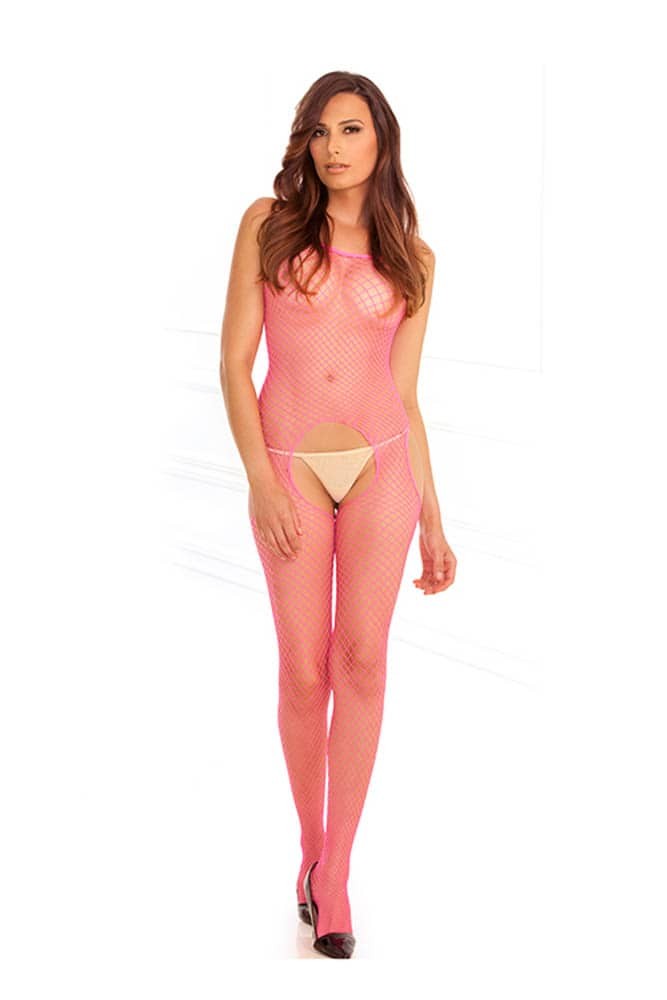 Net Suspender Bodystock Pink - Cicaruhák