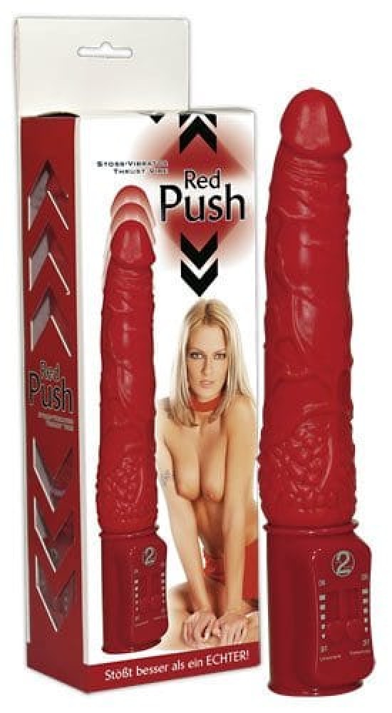 Red Push Vibrator - Realisztikus vibrátorok