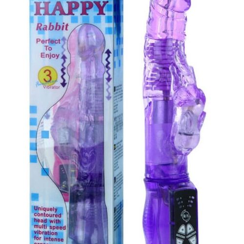 Happy Rabbit Rotation & Wave Vibrator Purple - Nonfiguratív vibrátorok