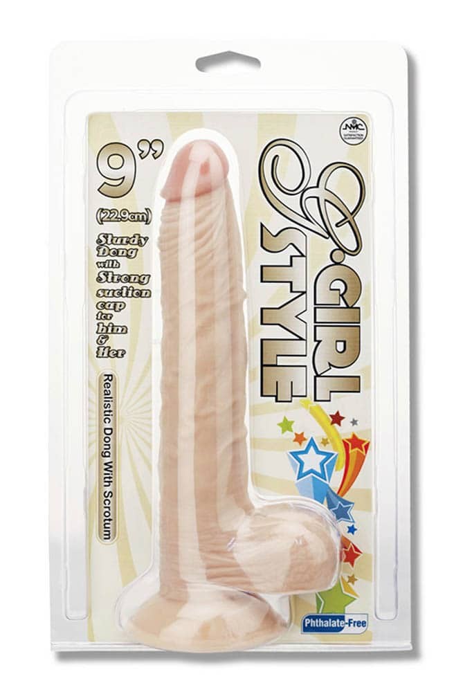 G-Girl Style 9inch Dong With Suction Cup - Dongok - Dildók