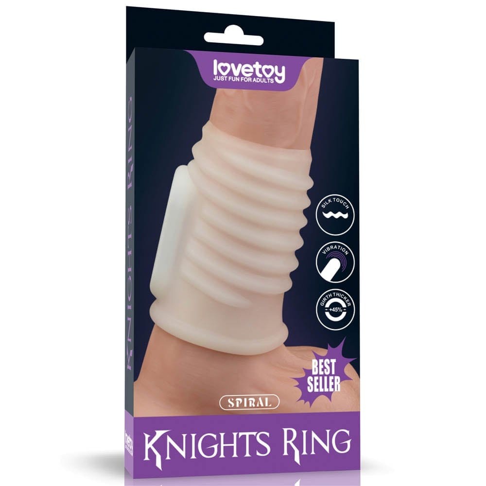 Vibrating Spiral Knights Ring (White) I - Péniszgyűrűk - Mandzsetták