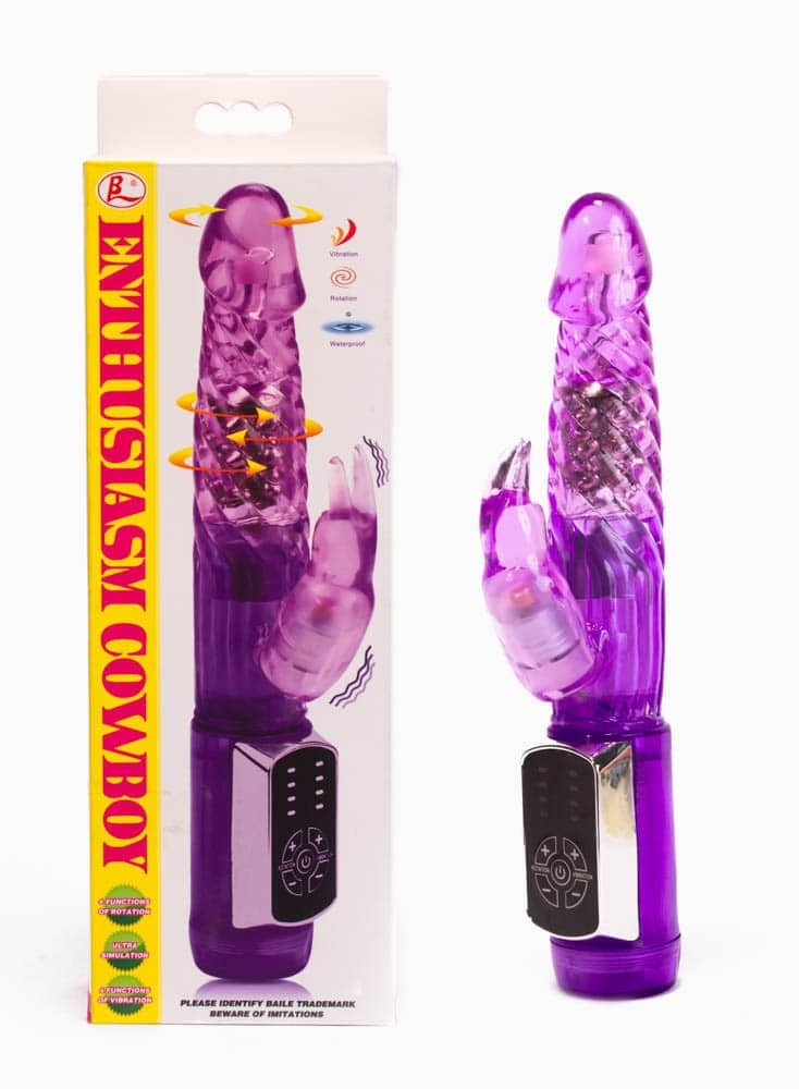 Enthusiasm Cowboy Vibrator Purple - Nonfiguratív vibrátorok