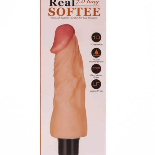 7" Real Softee Vibrating Dildo  1 - Realisztikus vibrátorok