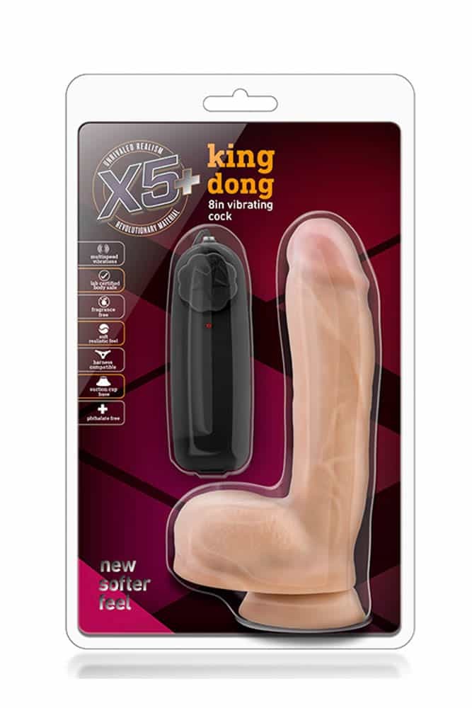 X5 Plus King Dong 8 inch Vibrating Cock - Realisztikus vibrátorok