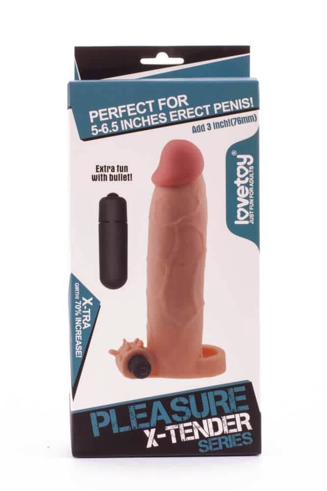 Pleasure X-Tender Vibrating Penis Sleeve #6 - Péniszköpenyek - Hosszabítók
