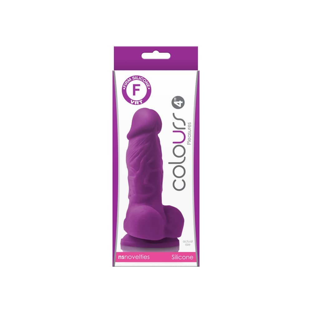 Colours Pleasures 4 inch Dildo Purple - Dongok - Dildók