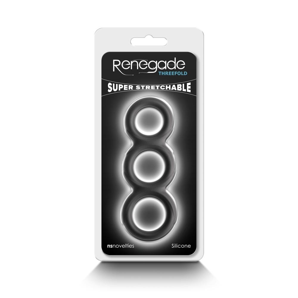 Renegade - Threefold - Black - Péniszgyűrűk - Mandzsetták