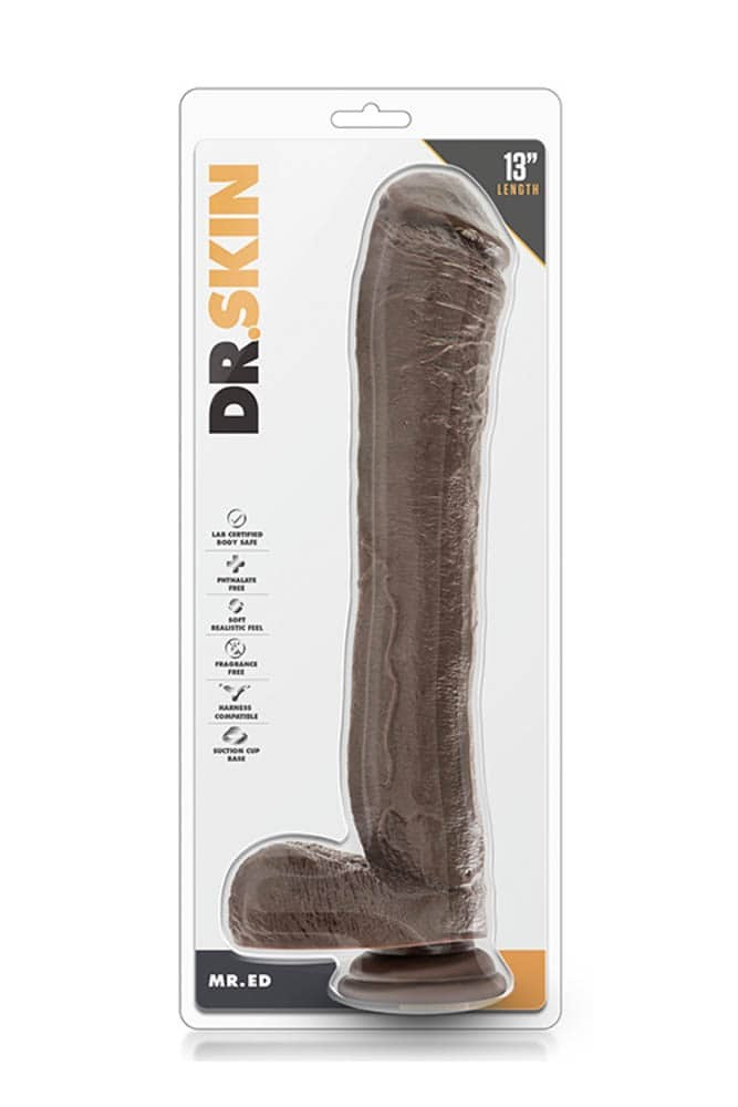 Dr.Skin Mr.Ed 13 inch Dildo Chocolate - Dongok - Dildók