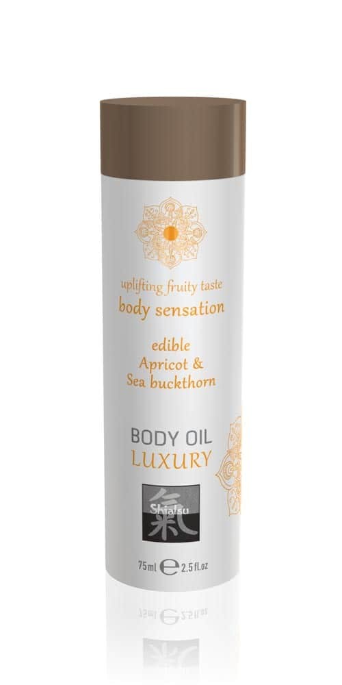 Luxury body oil edible - Apricot & Sea Buckthorn 75ml - Masszázsgyertyák és olajok