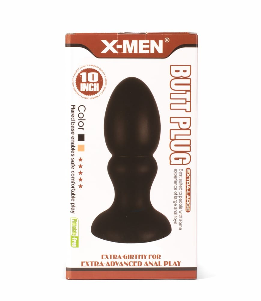 X-MEN 10" Huge Butt Plug Black 1 - Fenékdugók