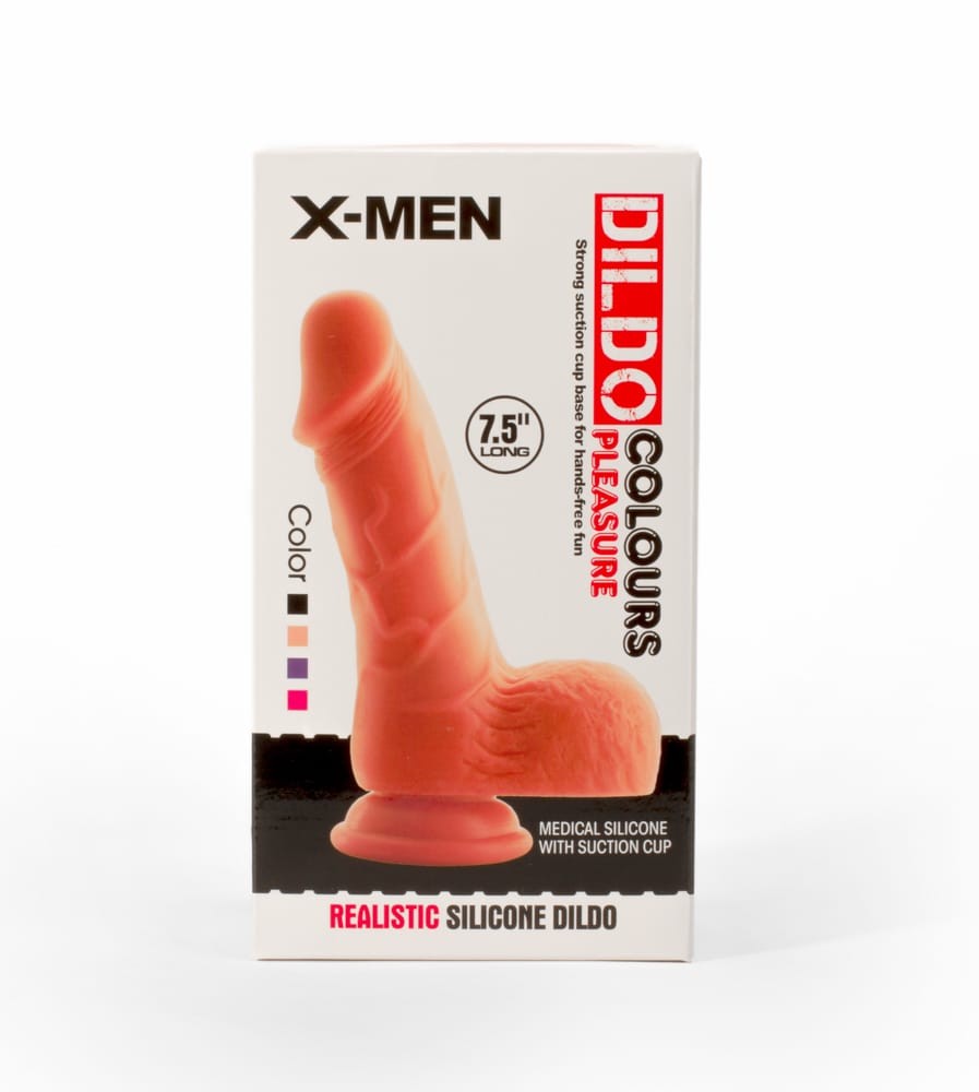 X-MEN 7.5" Dildo Colours Pleasure Flesh 1 - Dongok - Dildók