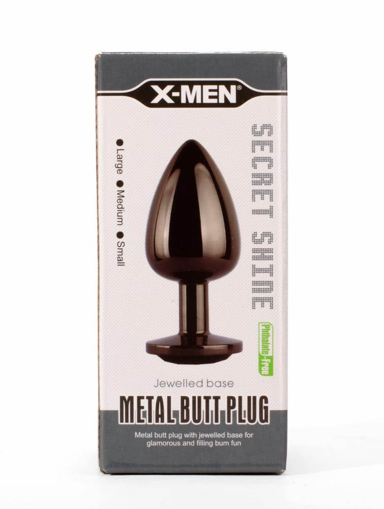 X-MEN Secret Shine Metal Butt Plug Gun Colour L - Fenékdugók