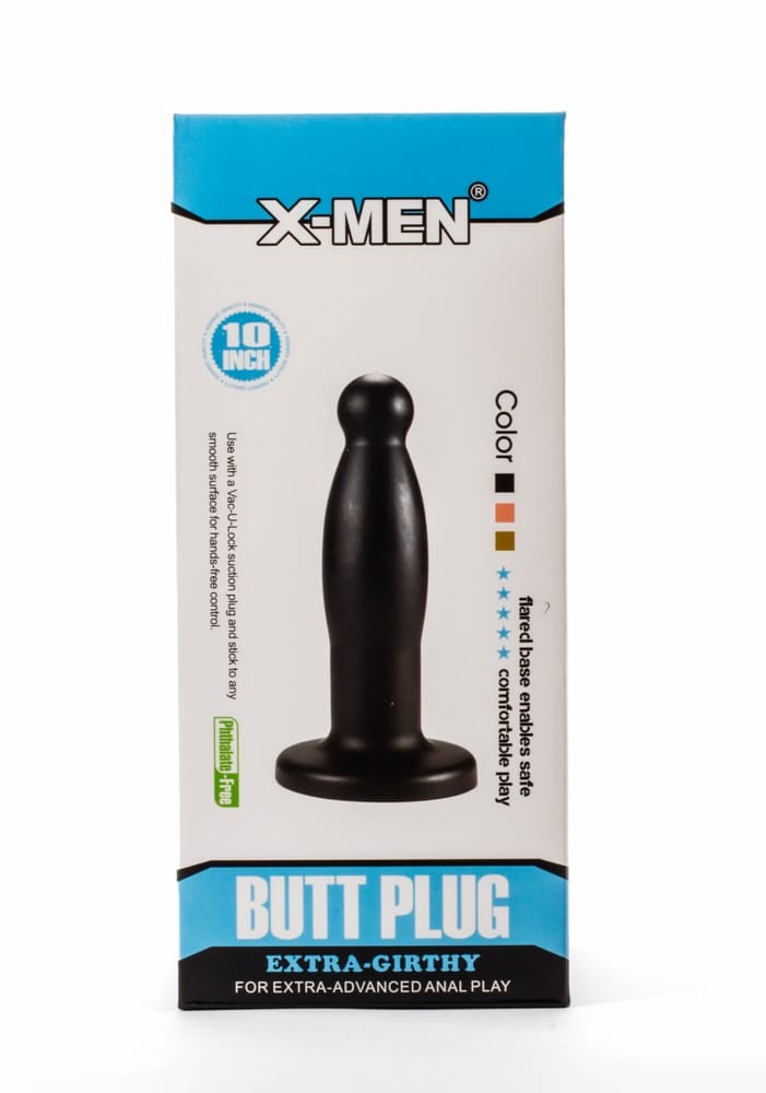 X-Men 9.45" Extra Girthy Butt Plug Black - Fenékdugók