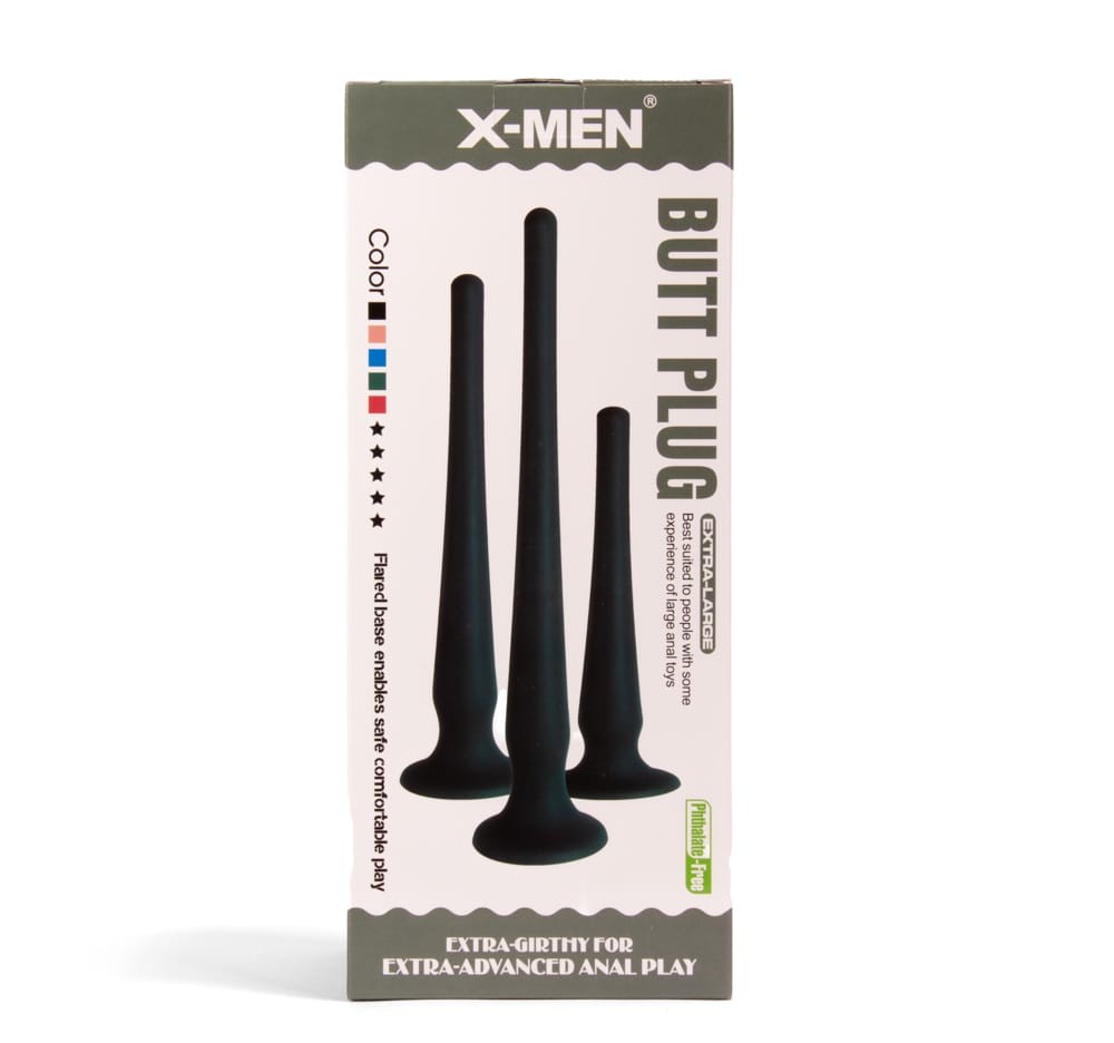 X-MEN Butt Plug Size S Black - Fenékdugók
