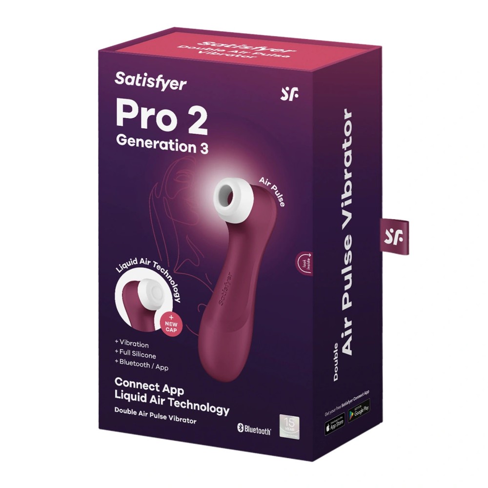 Pro 2 Generation 3 with Liquid Air wine red Bluetooth/App - Csiklóizgatók