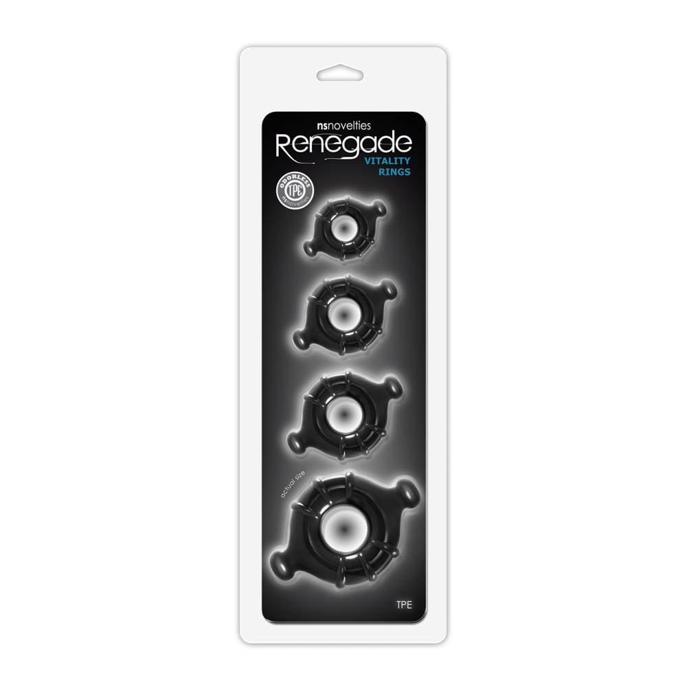 Renegade Vitality Rings Black - Péniszgyűrűk - Mandzsetták
