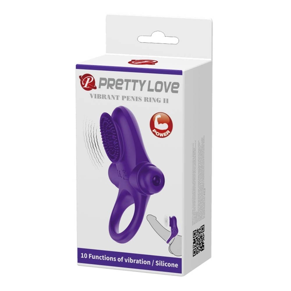 Pretty Love Vibrant Penis Ring 2 Purple - Péniszgyűrűk - Mandzsetták