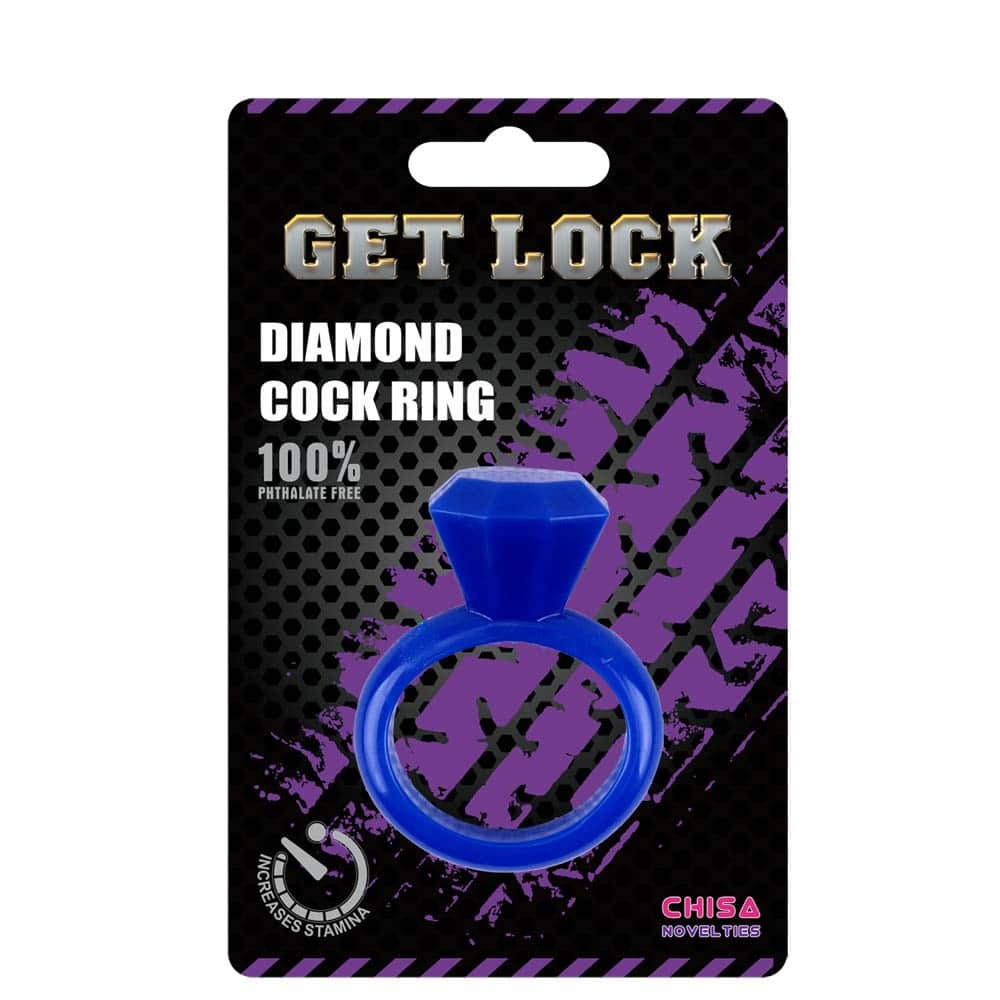Diamond Cock Ring Blue - Péniszgyűrűk - Mandzsetták