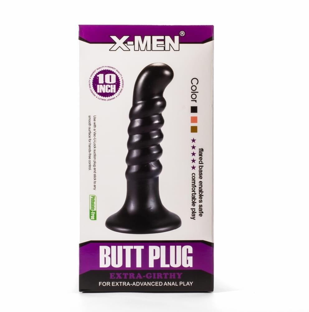 X-Men 10" Extra Girthy Butt Plug Black IV - Fenékdugók