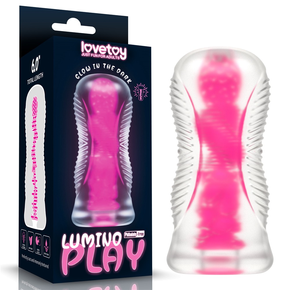 6.0'' Lumino Play Masturbator - Pink Glow - Férfi maszturbátorok