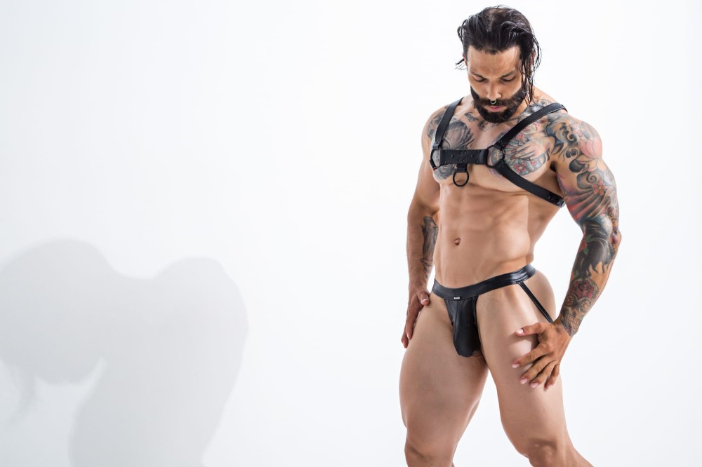 H4RNESS by C4M- Party Black Harness-One Size - Férfi ruházat