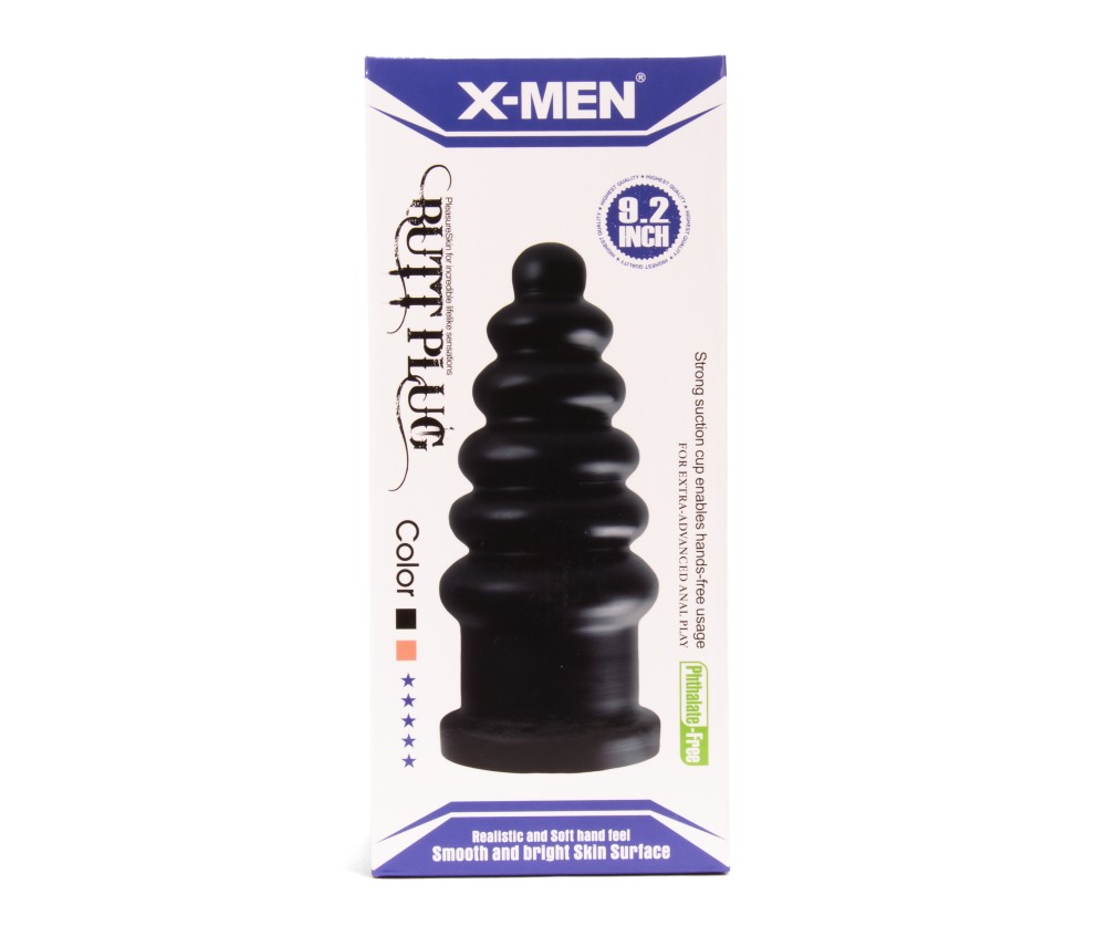 X-MEN 9.2 inch Butt Plug Black - Fenékdugók