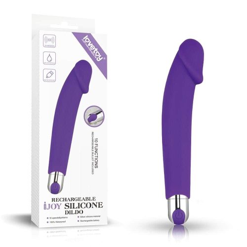 Rechargeable IJOY Silicone Dildo Purple - Realisztikus vibrátorok