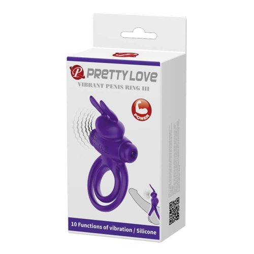 Pretty Love Vibrant Penis Ring 3 Purple - Péniszgyűrűk - Mandzsetták