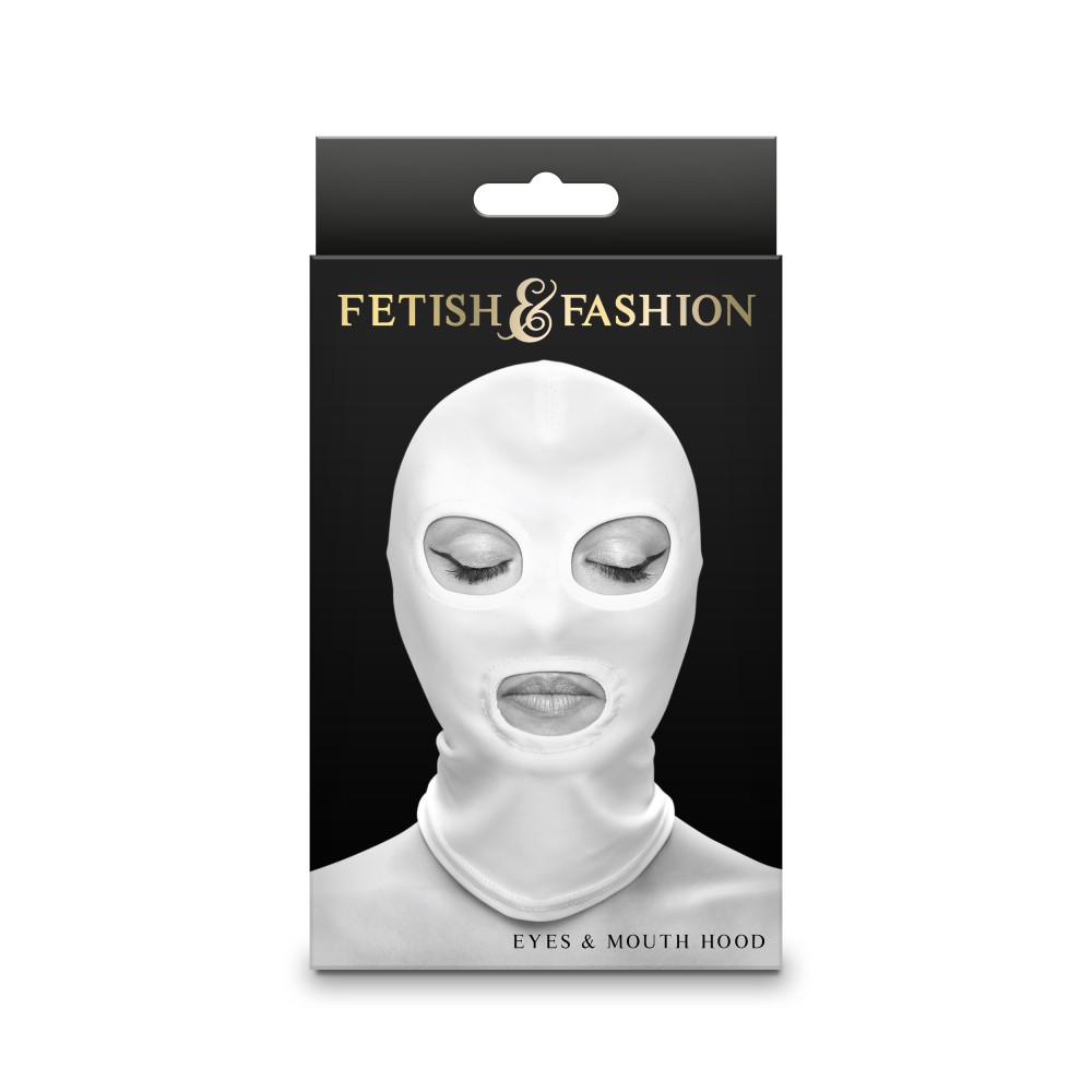 Fetish & Fashion – Eyes & Mouth Hood – White – Alternate Package
