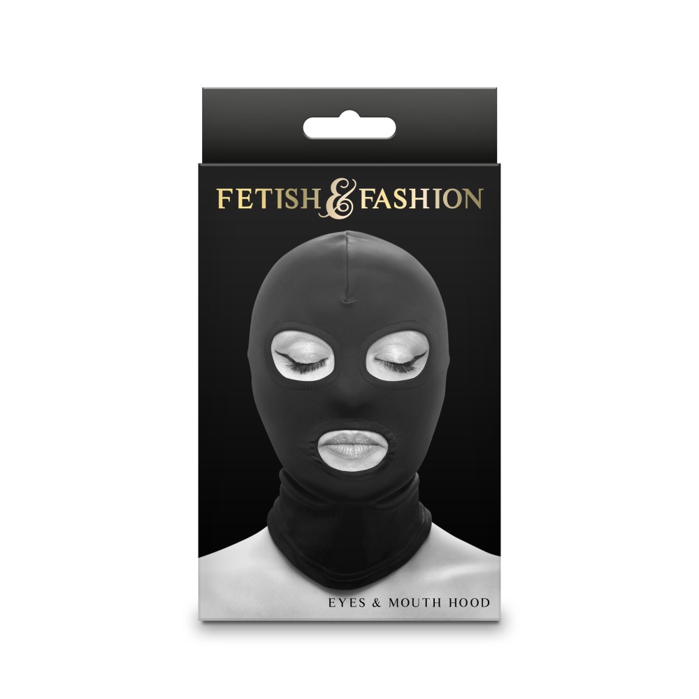 Fetish & Fashion – Eyes & Mouth Hood – Black – Alternate Package