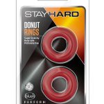 STAY HARD DONUT RINGS RED - Péniszgyűrűk - Mandzsetták