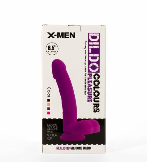 X-MEN 8.5" Dildo Colours Pleasure Black 4 - Dongok - Dildók