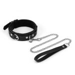 Black Bond Collar with Leash - Nyakörv és póráz