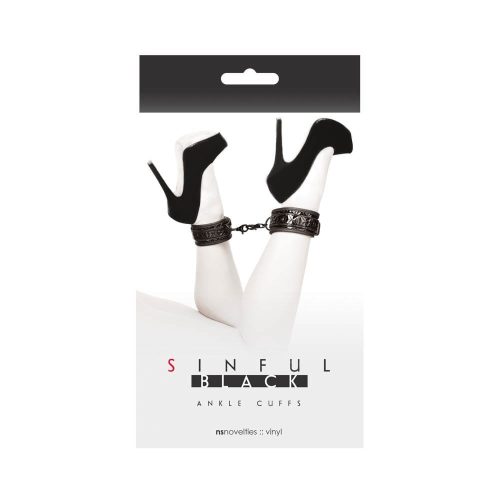 Sinful Ankle Cuffs Black - Bilincsek - Kötözők