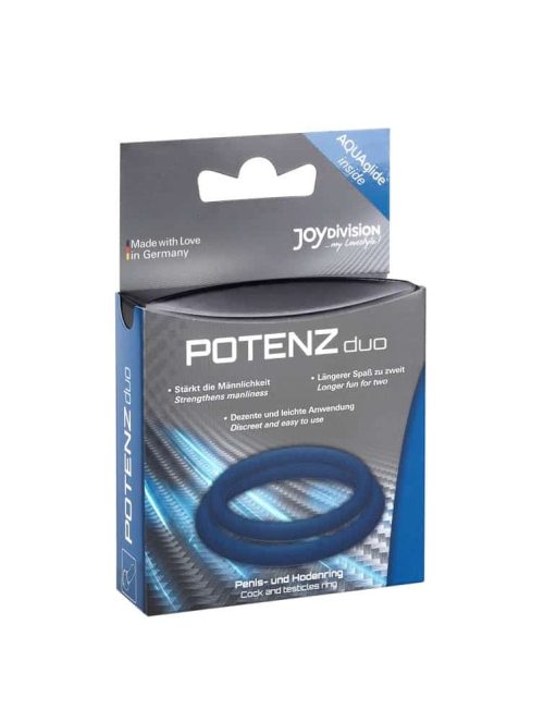 POTENZduo Blue Medium - Péniszgyűrűk - Mandzsetták