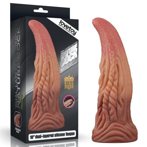 10'' Dual layered Platinum Silicone Tongue - Dongok - Dildók