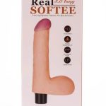 8" Real Softee Vibrating Dildo 4 - Realisztikus vibrátorok