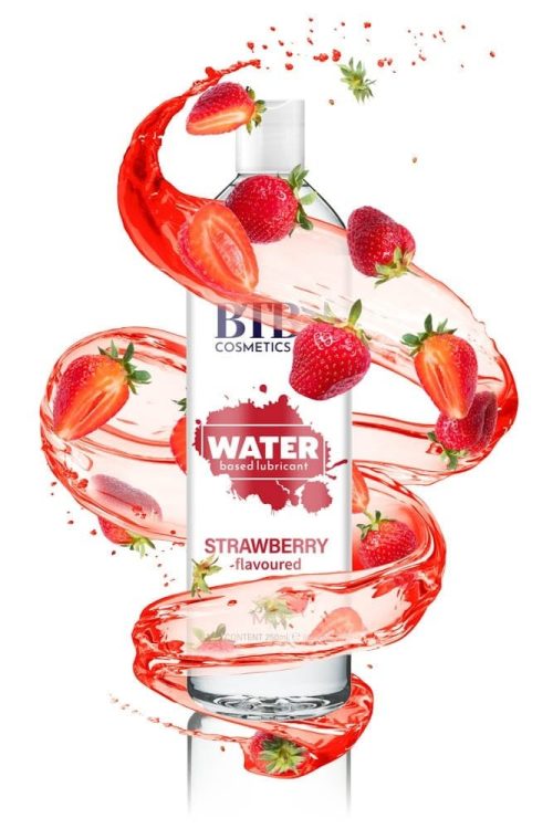 BTB WATER BASED FLAVORED STRAWBERRY LUBRICANT 250ML - Vízbázisú síkosítók